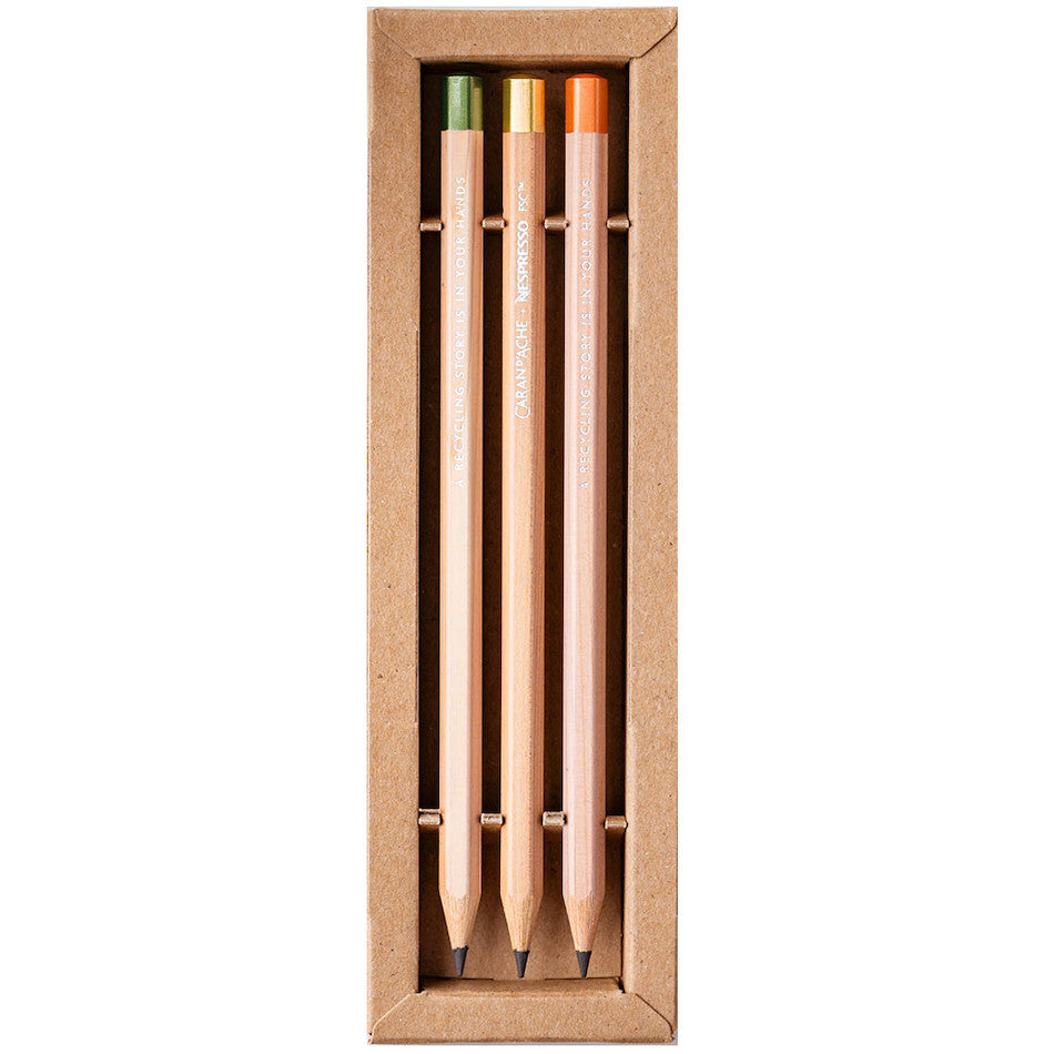 Caran d'Ache Set 3 Graphite Pencils FSC Nespresso Edition 2 by Caran d'Ache at Cult Pens