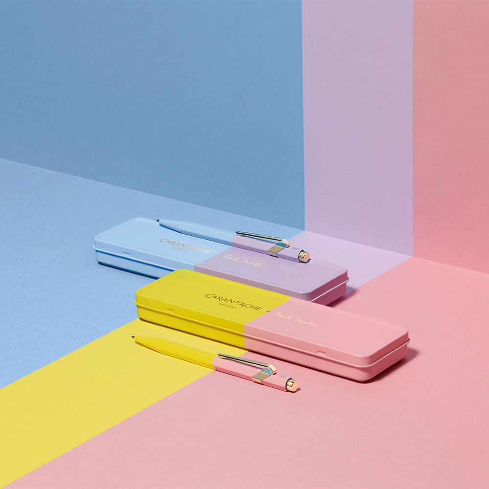 Caran d'Ache 849 Ballpoint Pen Paul Smith Limited Edition Chartreuse / Rose by Caran d'Ache at Cult Pens