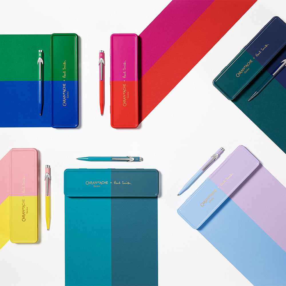 Caran d'Ache 849 Ballpoint Pen Paul Smith Limited Edition Chartreuse / Rose by Caran d'Ache at Cult Pens