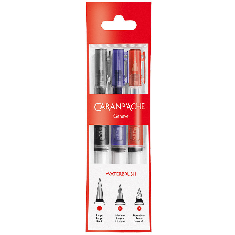 Caran d'Ache Waterbrush Set of 3 by Caran d'Ache at Cult Pens