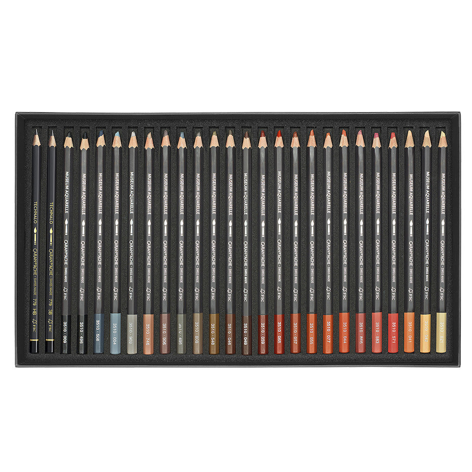 Caran d'Ache Museum Aquarell Watercolour Pencil Box of 76 + 2 Technalo by Caran d'Ache at Cult Pens