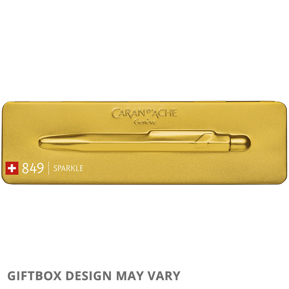 Caran d'Ache 849 Ballpoint Pen Sparkle Gold by Caran d'Ache at Cult Pens