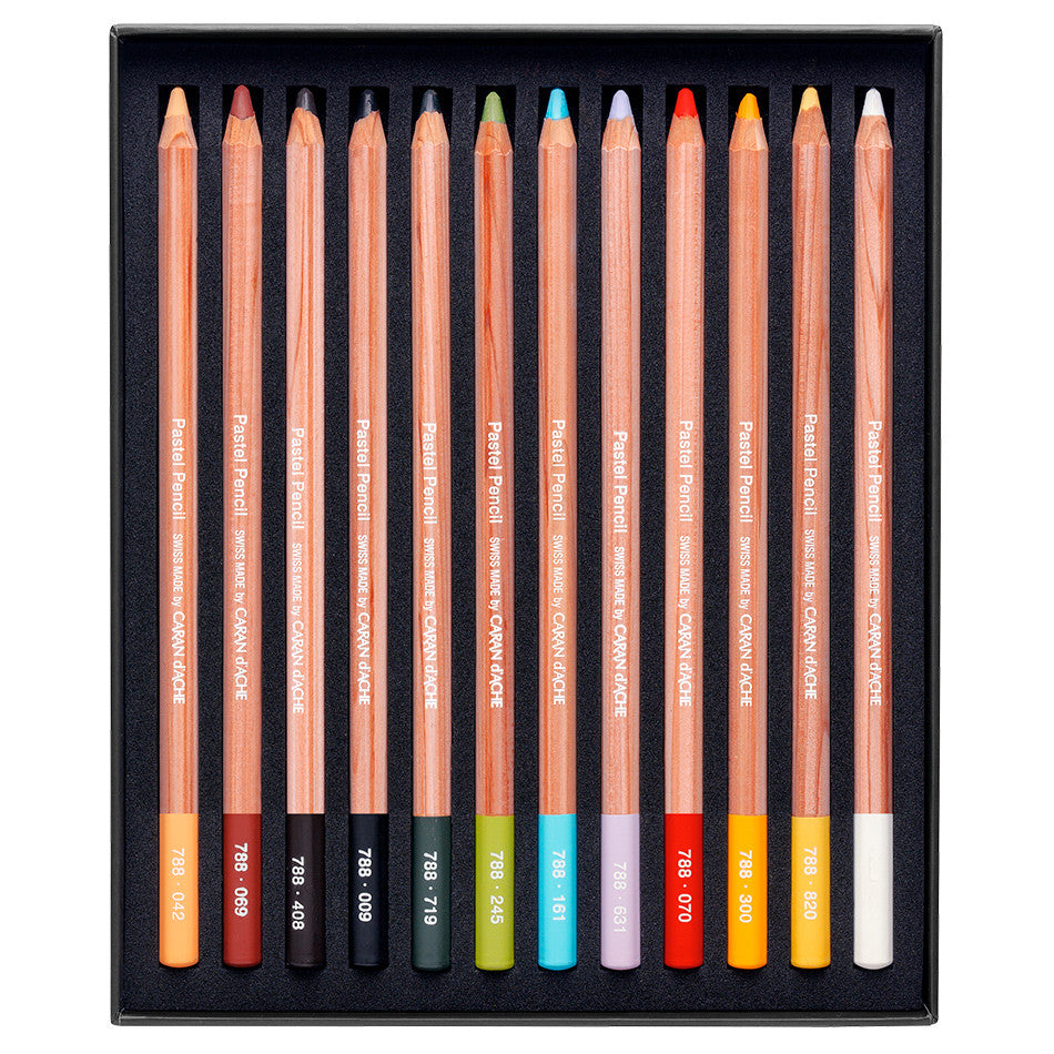 Caran d'Ache Pastel Pencil Assorted Box of 12 by Caran d'Ache at Cult Pens