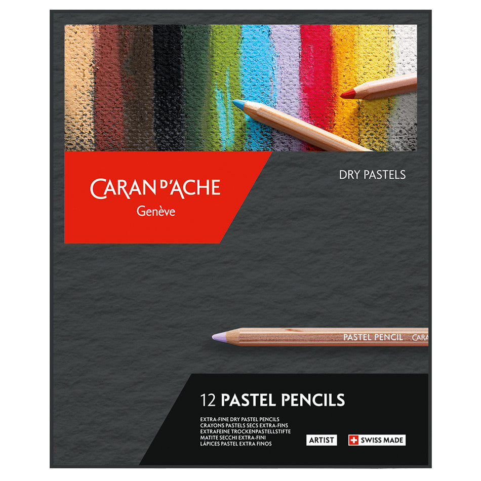 Caran d'Ache Pastel Pencil Case met 40 pastel stiften van hout merhkleurig - wateroplosbaar - voor kinderen en volwassenen