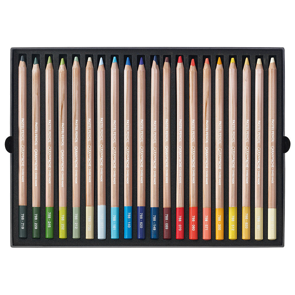 Caran d'Ache Pastel Pencil Assorted Box of 40 by Caran d'Ache at Cult Pens
