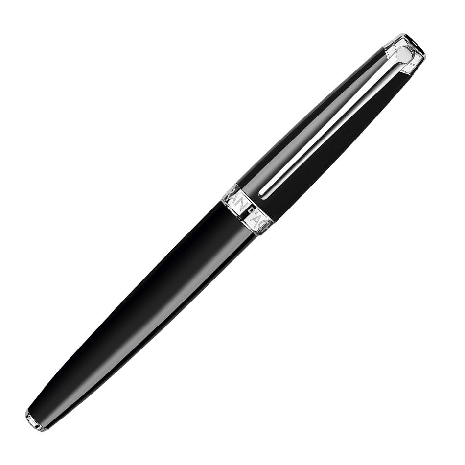 Caran d'Ache Leman Ebony Fountain Pen Silver Trim by Caran d'Ache at Cult Pens