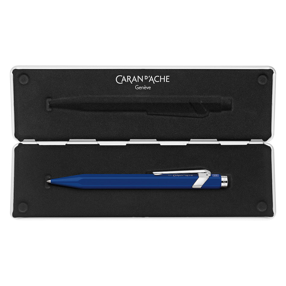 Caran d'Ache 849 Rollerball Pen with Slimpack Blue by Caran d'Ache at Cult Pens