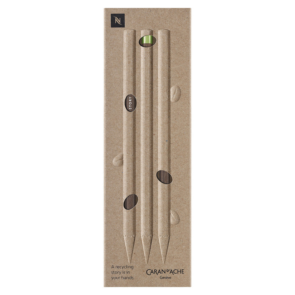 Caran d'Ache Swiss Wood Pencils Set of 3 Nespresso by Caran d'Ache at Cult Pens