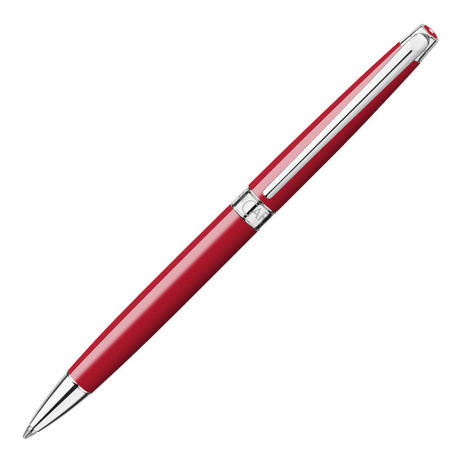 Caran d'Ache Leman Slim Ballpoint Pen Scarlet by Caran d'Ache at Cult Pens