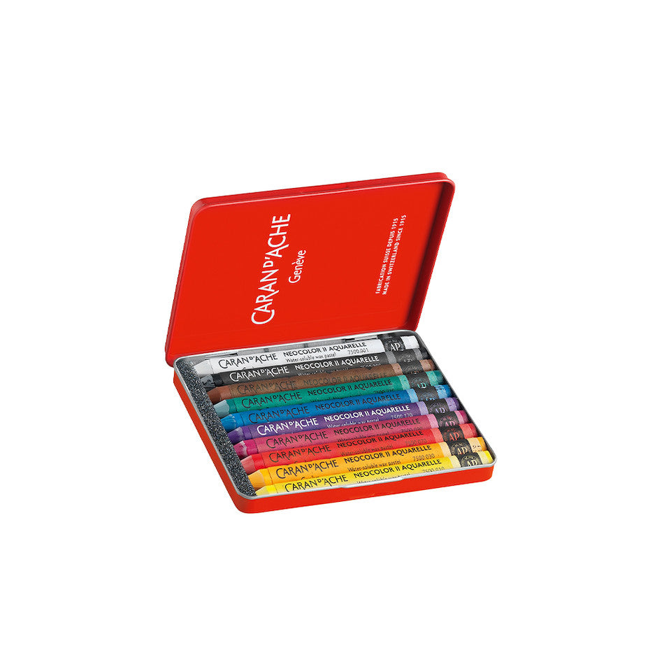Caran d'Ache Neocolor II Water Soluble Wax Pastels Box of 10 by Caran d'Ache at Cult Pens
