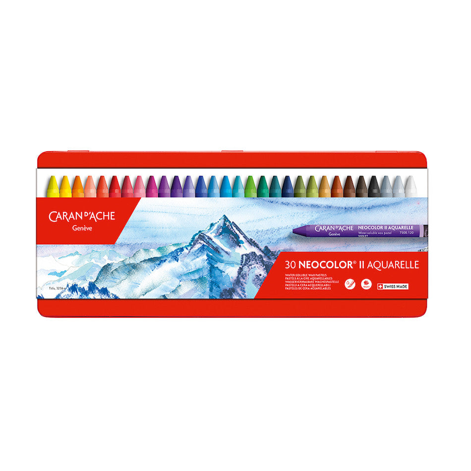 Caran d'Ache Neocolor II Water Soluble Wax Pastels Box of 30 by Caran d'Ache at Cult Pens