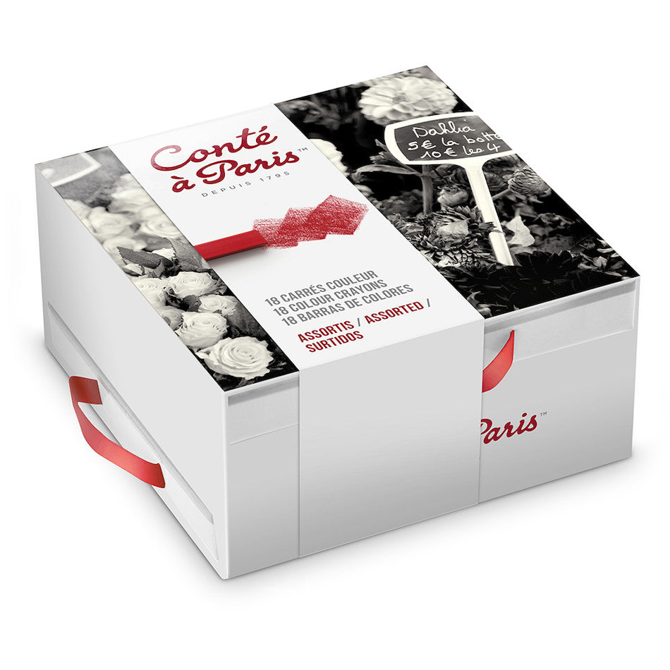 Conté à Paris Carre Colour Crayons Box of 18 Assorted by Conté à Paris at Cult Pens