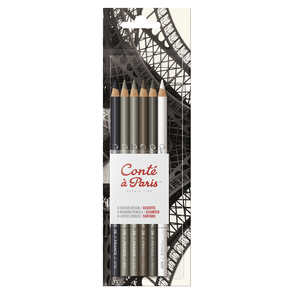 Conté à Paris Sketching Pencil Set of 6 Assorted by Conté à Paris at Cult Pens