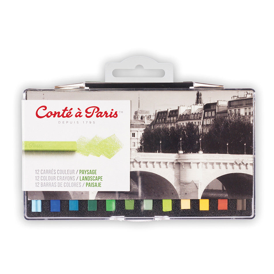 Conté à Paris Carre Colour Crayons Box of 12 Land HK by Conté à Paris at Cult Pens