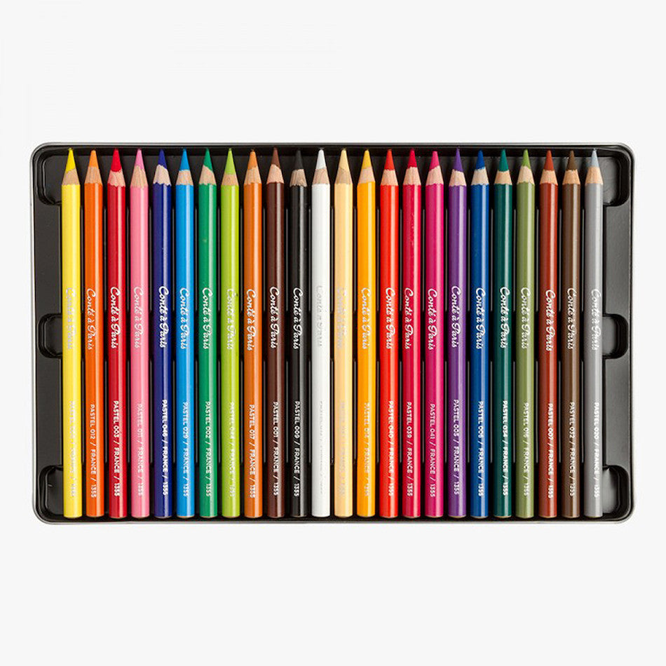 Conté à Paris Pastel Pencil Metal Box of 24 Assorted by Conté à Paris at Cult Pens
