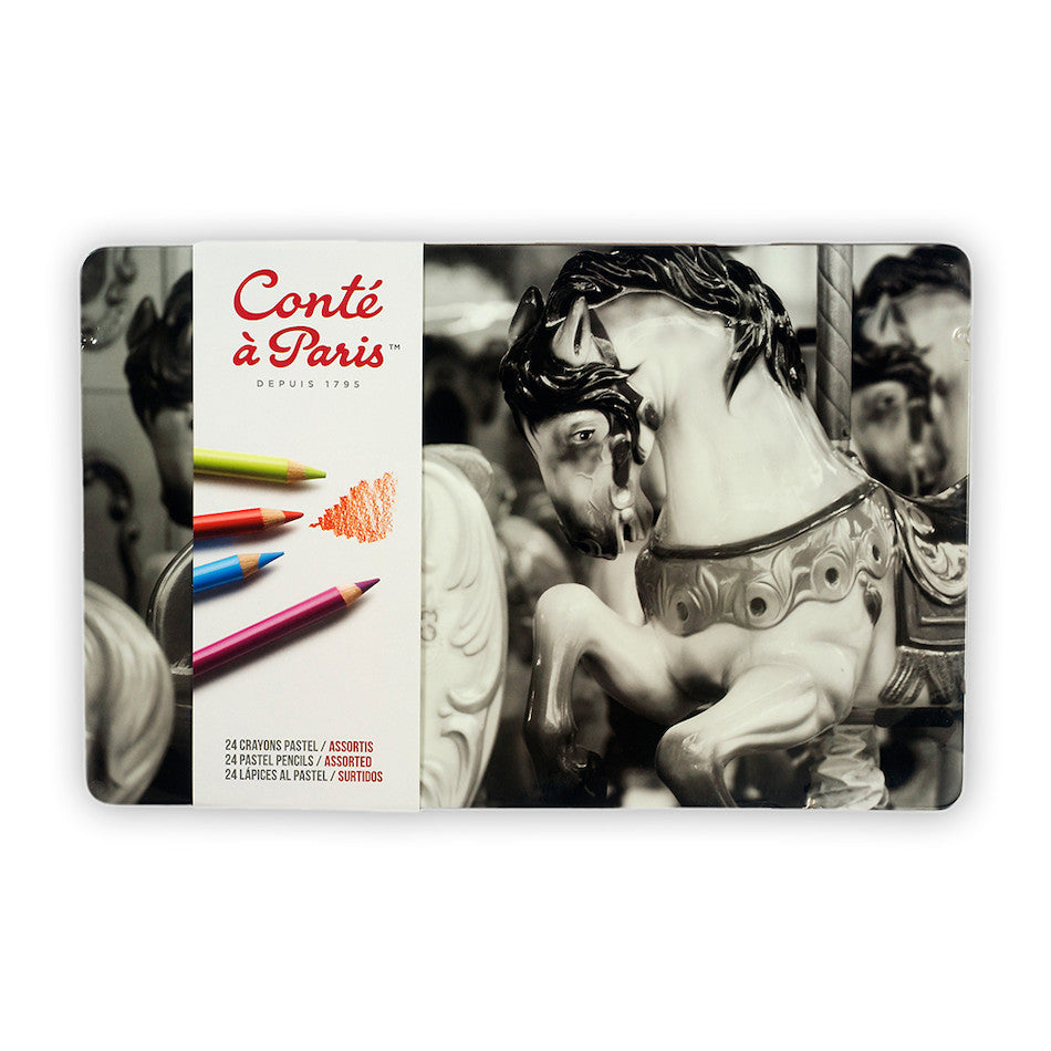 Conté à Paris Pastel Pencil Metal Box of 24 Assorted by Conté à Paris at Cult Pens