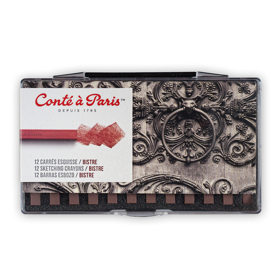Conté à Paris Carre Sketching Crayons Bistre Set by Conté à Paris at Cult Pens
