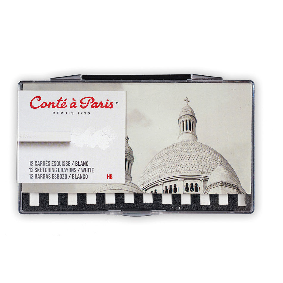 Conté à Paris Carre Sketching Crayons White HB Set by Conté à Paris at Cult Pens