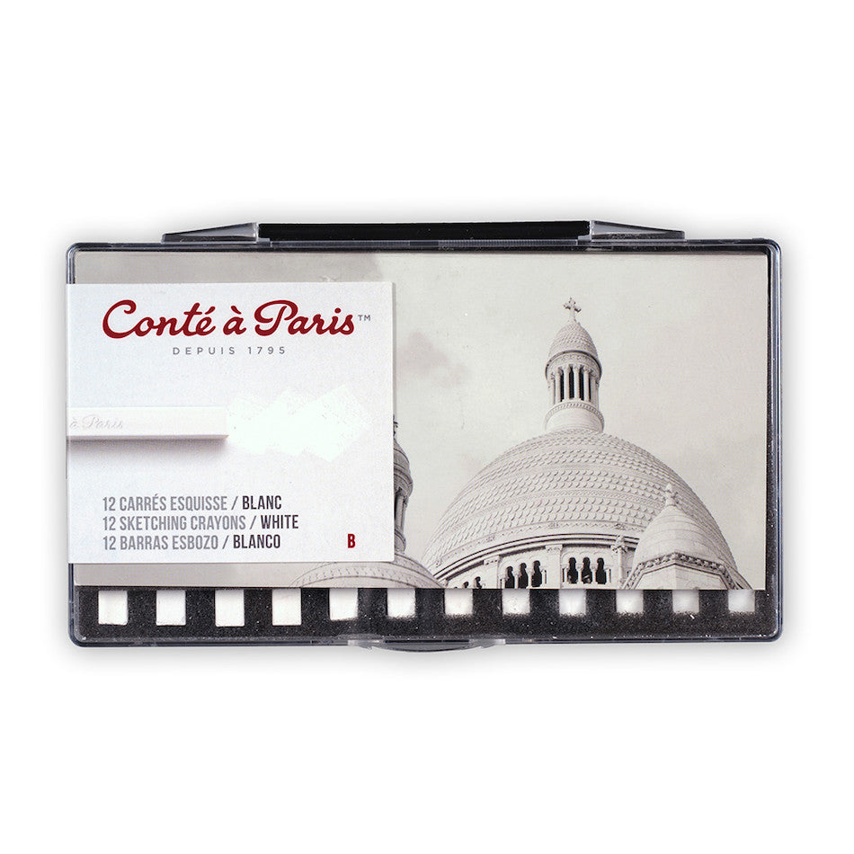 Conté à Paris Carre Sketching Crayons White B Set by Conté à Paris at Cult Pens
