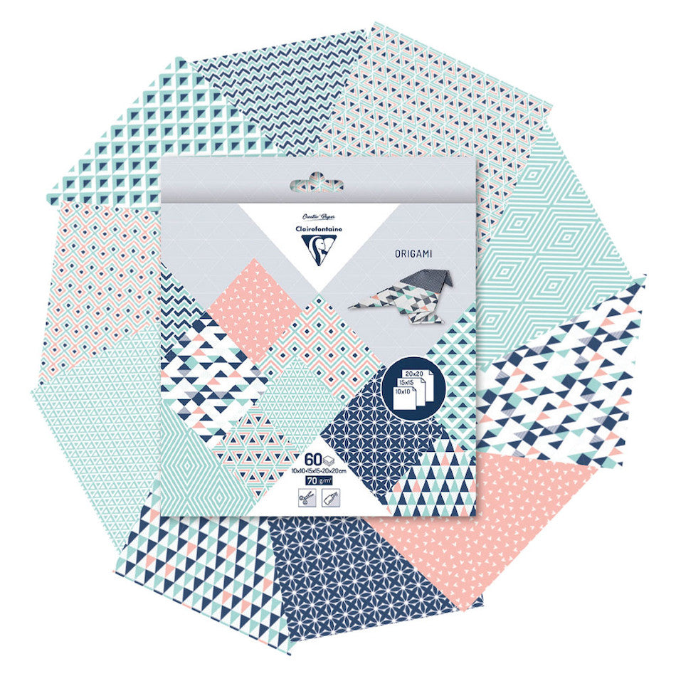 Clairefontaine Origami Set of 60 Sheets 3 Sizes by Clairefontaine at Cult Pens