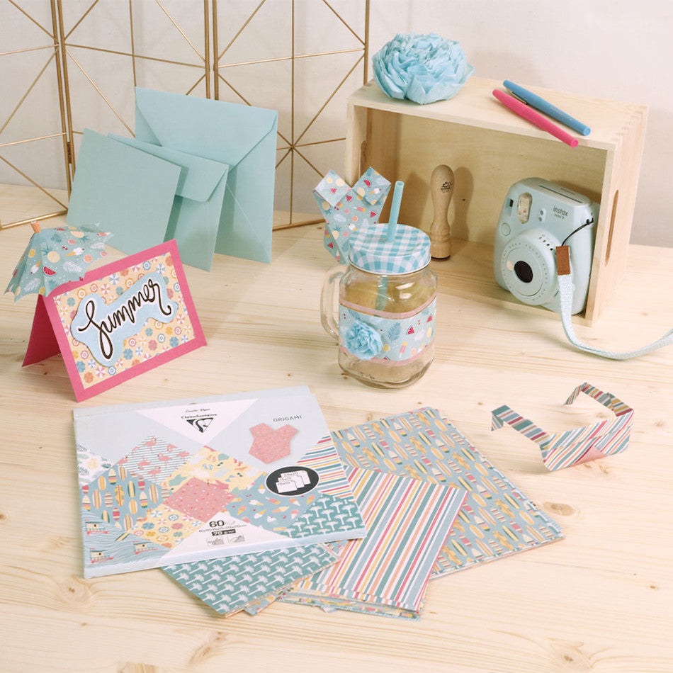 Clairefontaine Origami Set of 60 Sheets 3 Sizes by Clairefontaine at Cult Pens