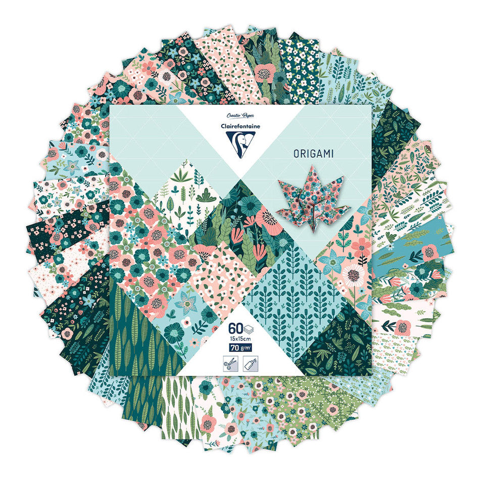 Clairefontaine Origami Set of 60 Sheets 15 x 15cm by Clairefontaine at Cult Pens