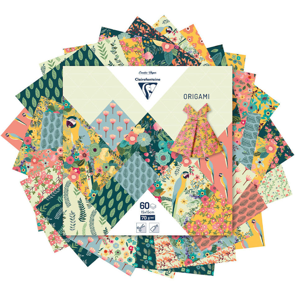 Clairefontaine Origami Set of 60 Sheets 15 x 15cm by Clairefontaine at Cult Pens