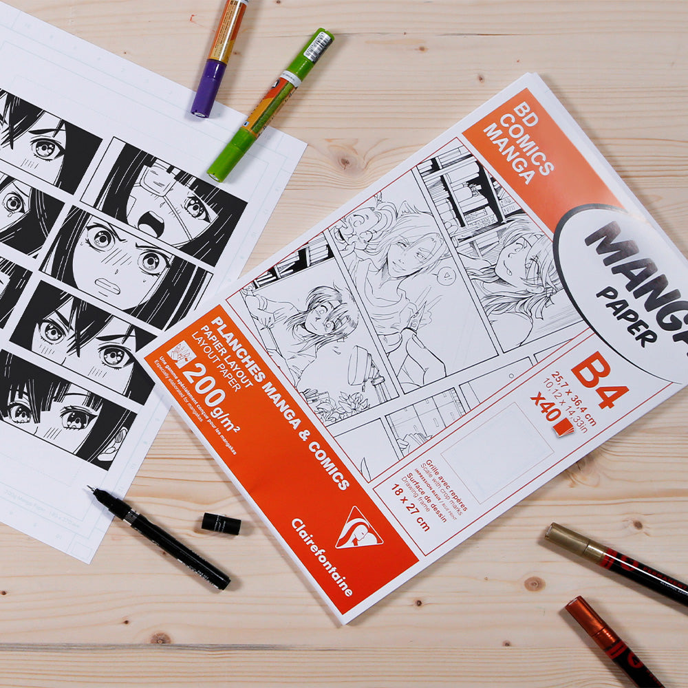 Clairefontaine Manga Illustrations pad A4 50 Sheets by Clairefontaine at Cult Pens