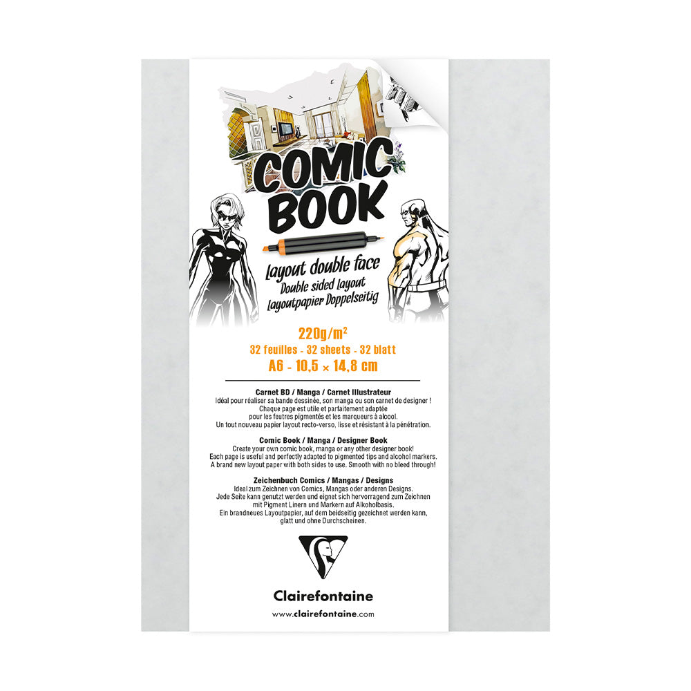 Clairefontaine Double Sided Layout Book A6 32 Sheets by Clairefontaine at Cult Pens