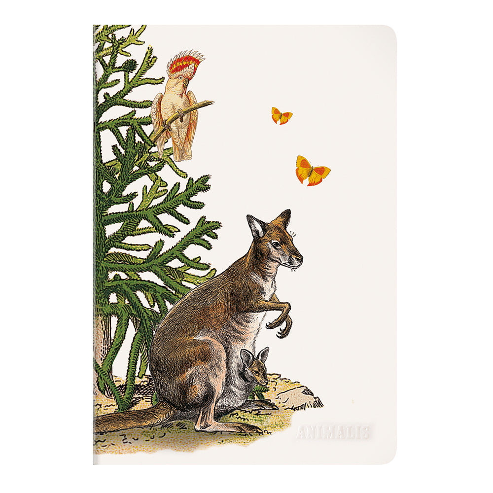 Clairefontaine Animalis Stapled Notebook A4 48 Sheets Lined with Margin by Clairefontaine at Cult Pens