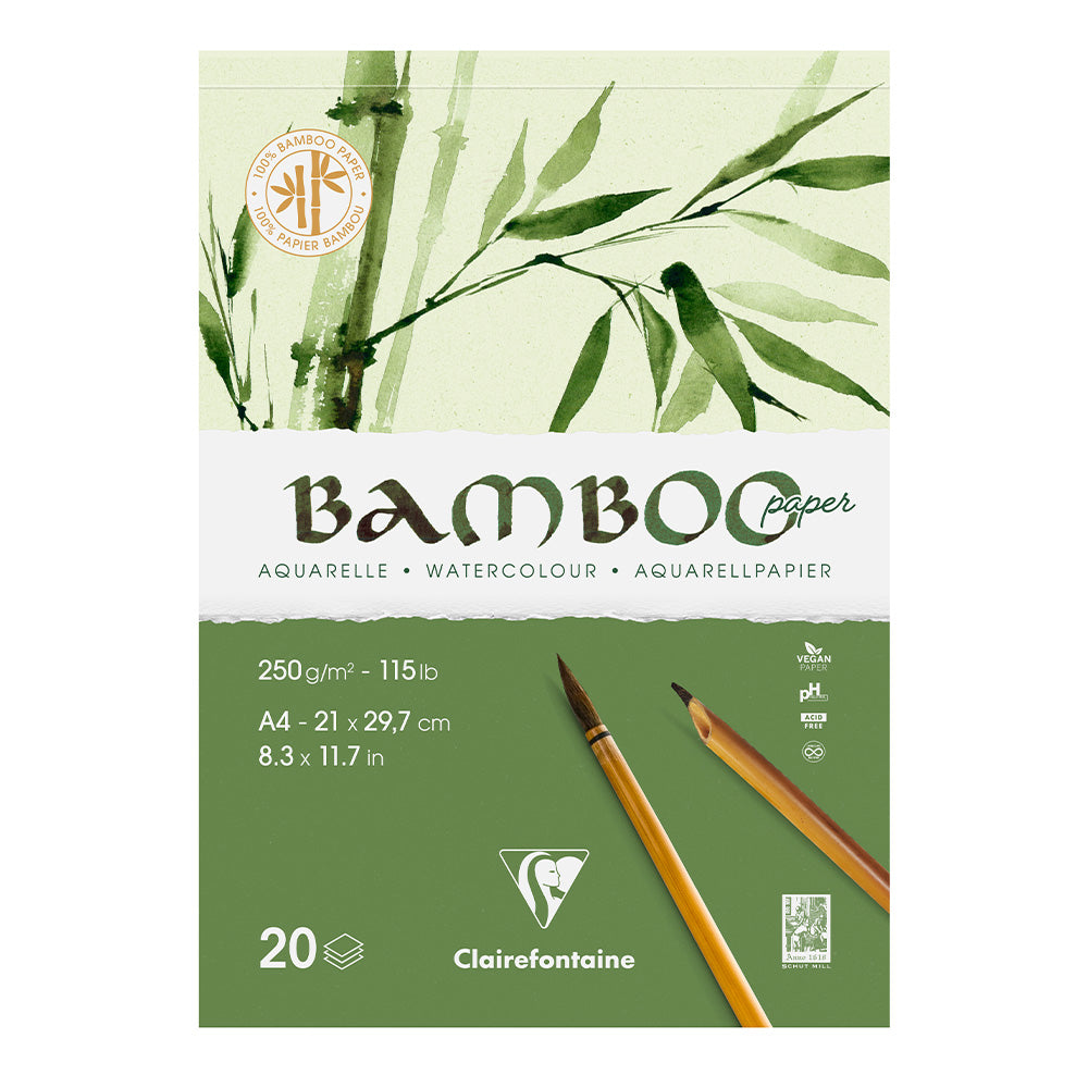 Clairefontaine Glued Pad 20 Sheets Bamboo A4 by Clairefontaine at Cult Pens