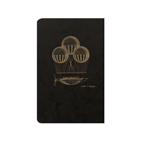Clairefontaine Flying Spirit Notebook Black Cover 110x170 by Clairefontaine at Cult Pens