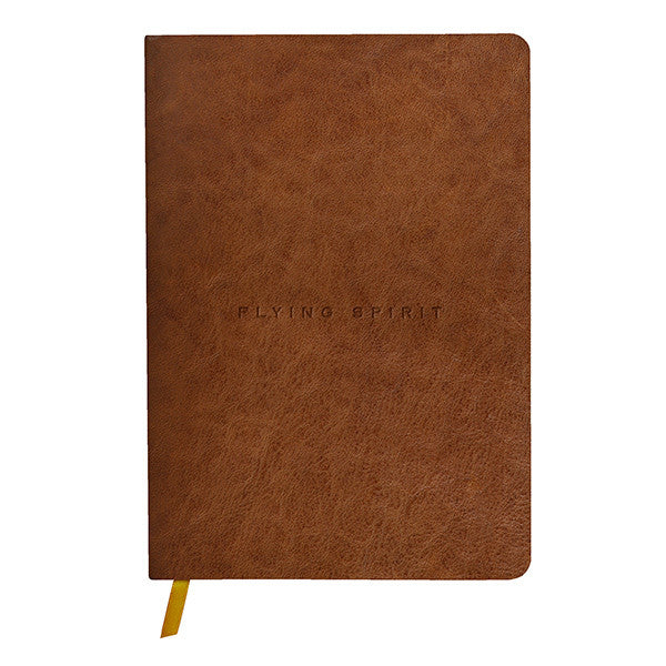 Clairefontaine Flying Spirit Leather Notebook A5 Cognac by Clairefontaine at Cult Pens