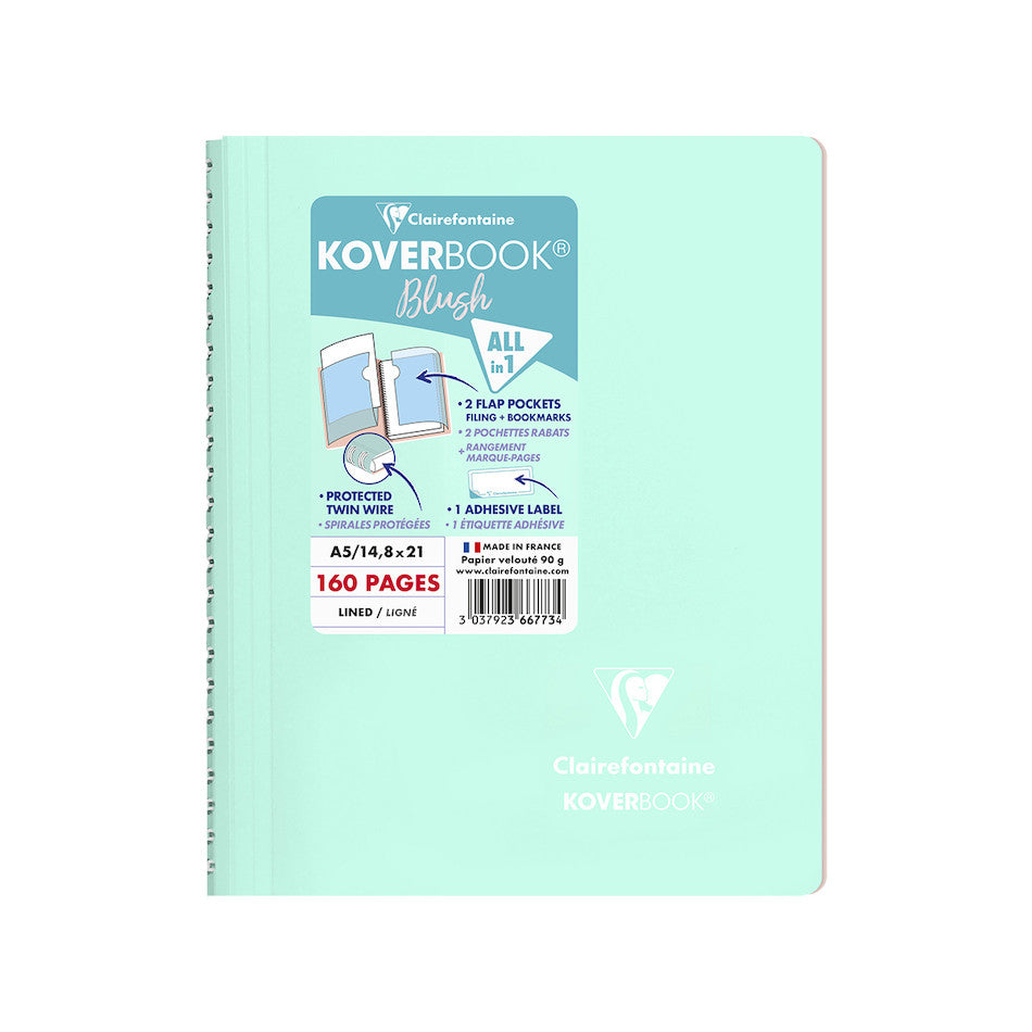 Clairefontaine Koverbook Blush Wirebound Notebook A5 by Clairefontaine at Cult Pens