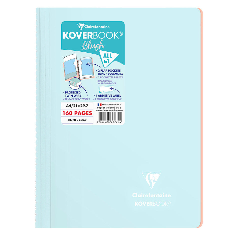 Clairefontaine Koverbook Blush Wirebound Notebook A4 by Clairefontaine at Cult Pens