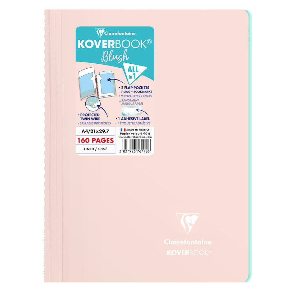 Clairefontaine Koverbook Blush Wirebound Notebook A4 by Clairefontaine at Cult Pens