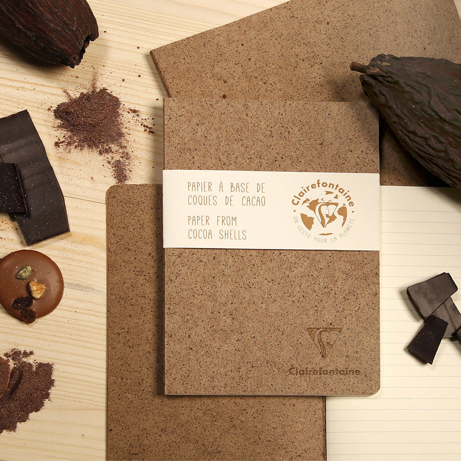 Clairefontaine Cocoa Stapled Notebook A6 by Clairefontaine at Cult Pens
