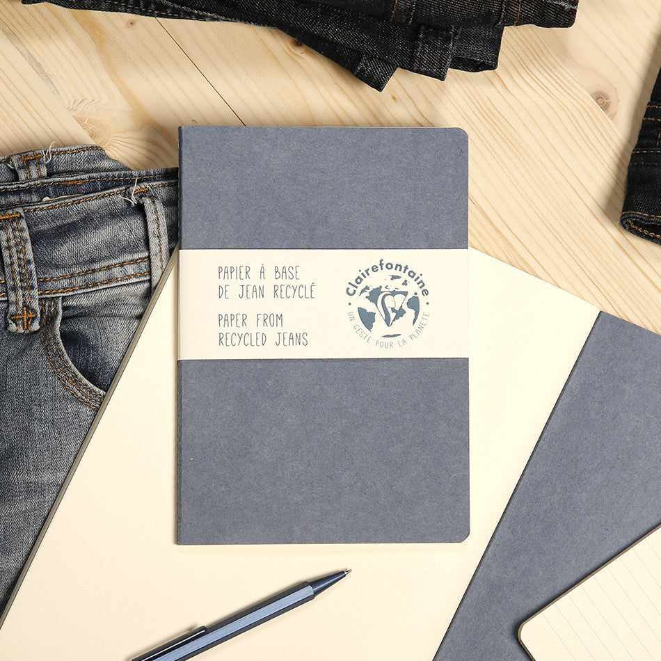 Clairefontaine Jeans Stapled Notebook A5 by Clairefontaine at Cult Pens