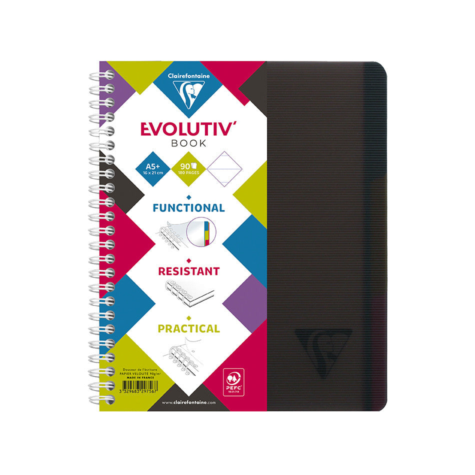 Clairefontaine Linicolor Wirebound Notebook A5 + 3 Removable Dividers by Clairefontaine at Cult Pens