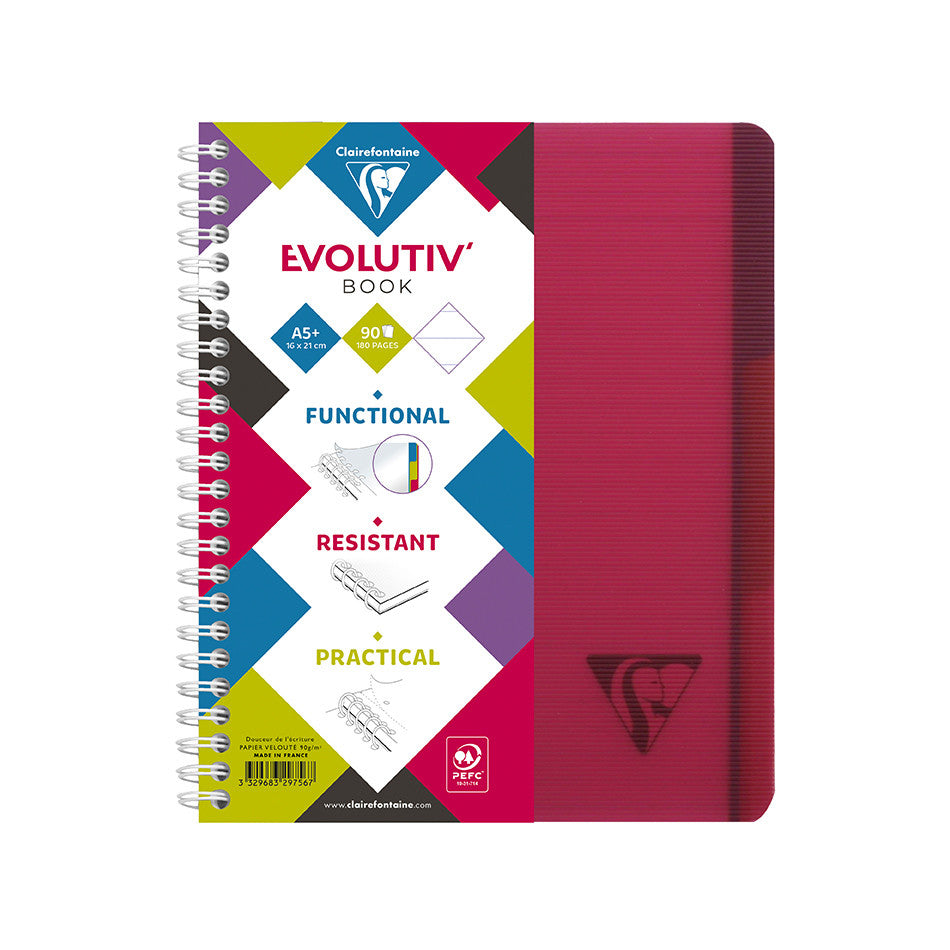 Clairefontaine Linicolor Wirebound Notebook A5 + 3 Removable Dividers by Clairefontaine at Cult Pens