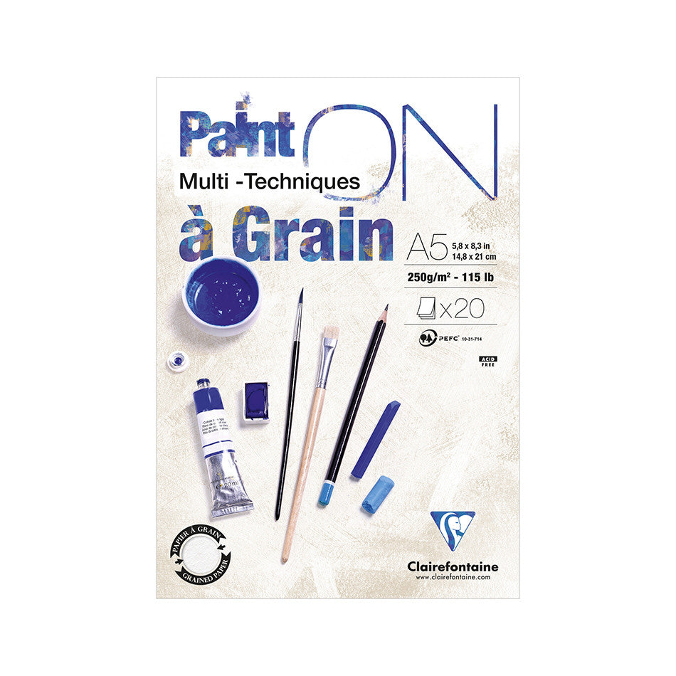 Clairefontaine Paint On Grained Pad A5 by Clairefontaine at Cult Pens