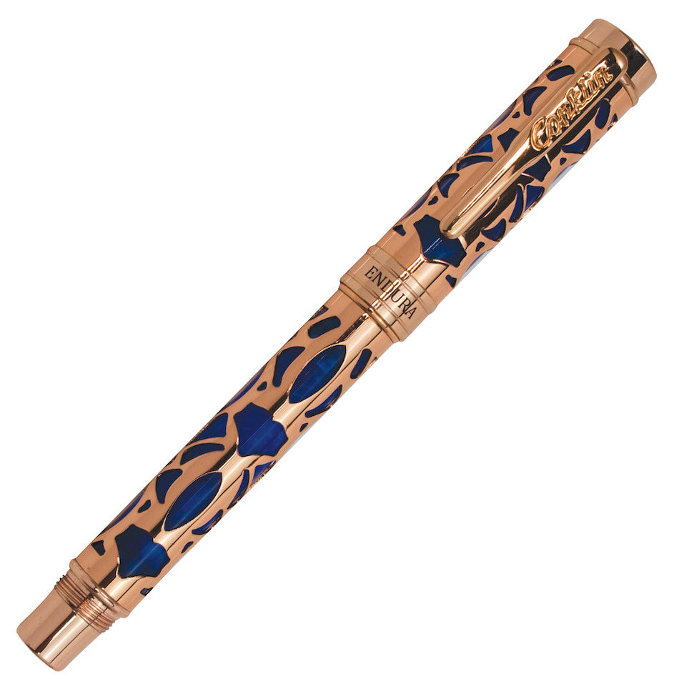 Conklin Endura Deco Crest Fountain Pen Blue by Conklin at Cult Pens