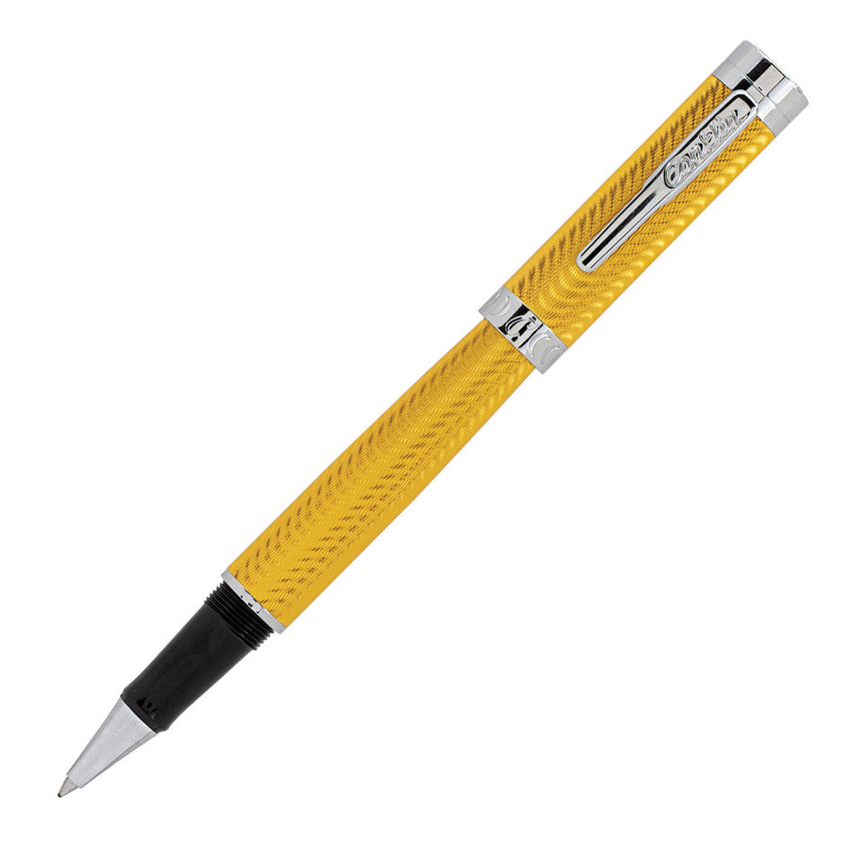 Conklin Herringbone Signature Rollerball Pen Yellow by Conklin at Cult Pens