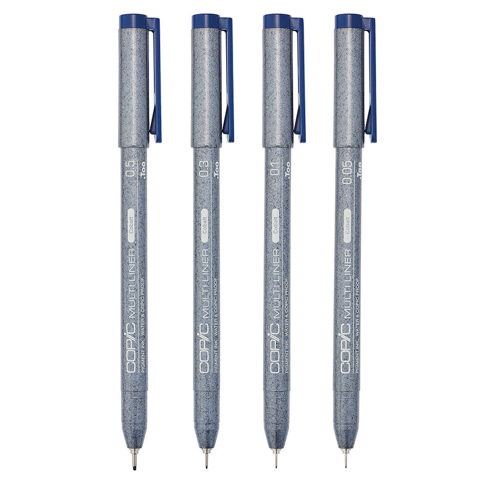 Copic MultiLiner Drawing Pen Set of 4 Cobalt by Copic at Cult Pens