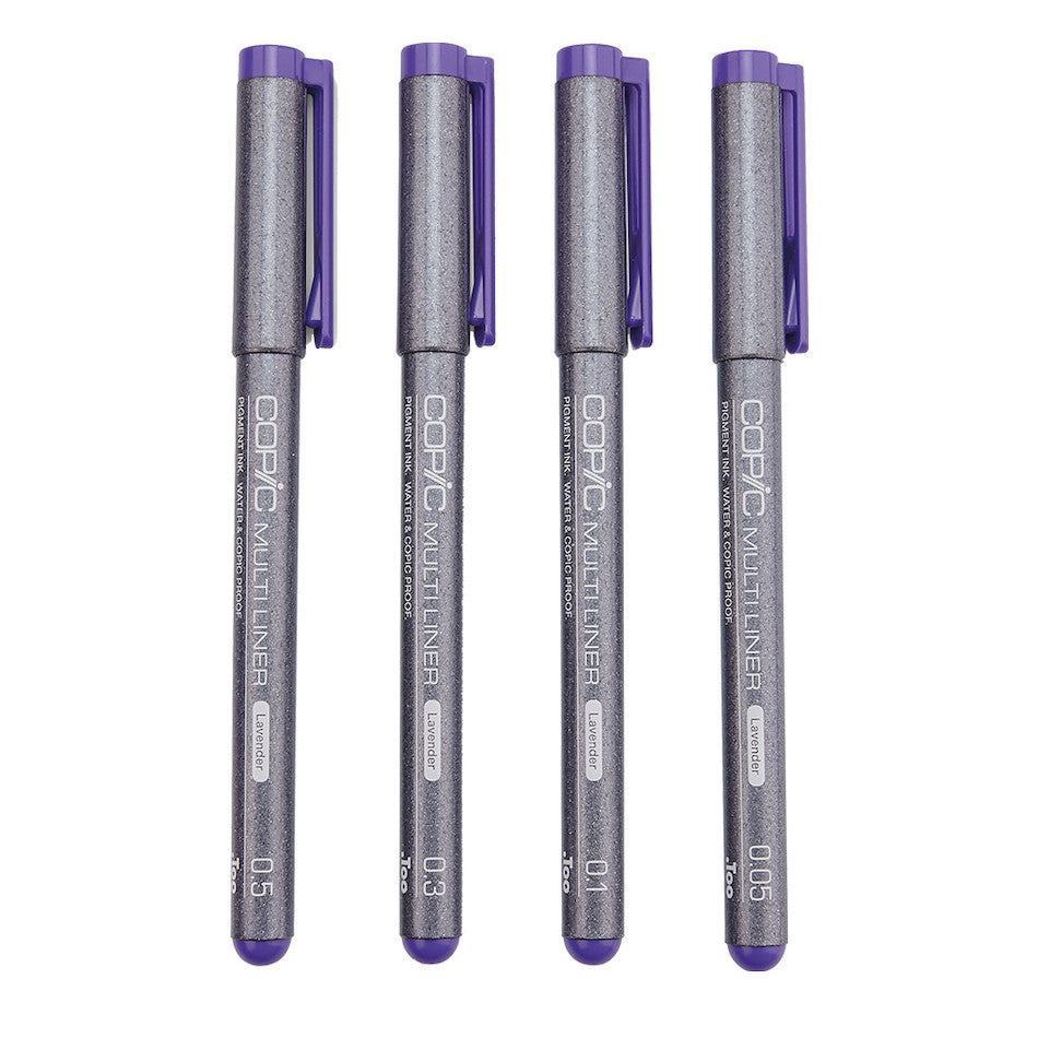Copic MultiLiner Drawing Pen Set of 4 Lavender by Copic at Cult Pens