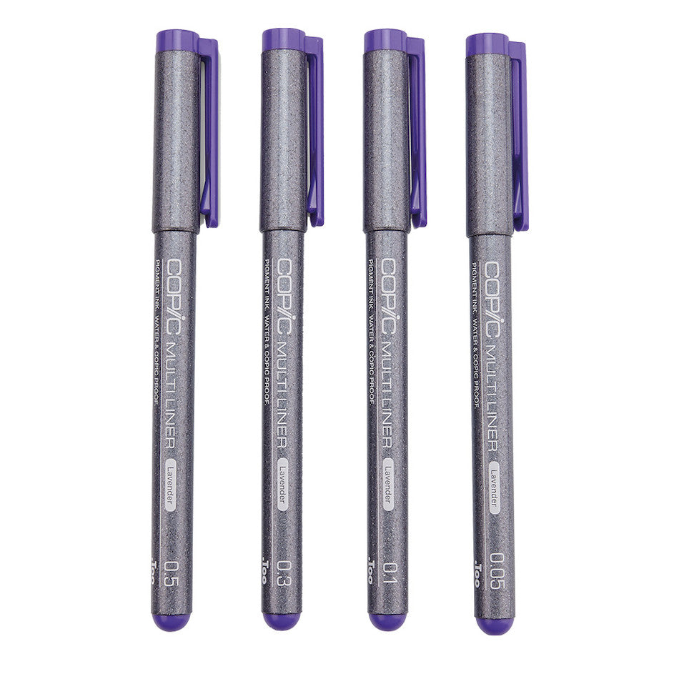 Copic MultiLiner Drawing Pen Set of 4 Lavender by Copic at Cult Pens
