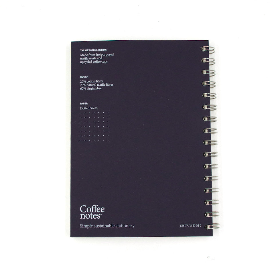Coffeenotes Medio Wiro Notebook Aubergine Tweed by Coffeenotes at Cult Pens