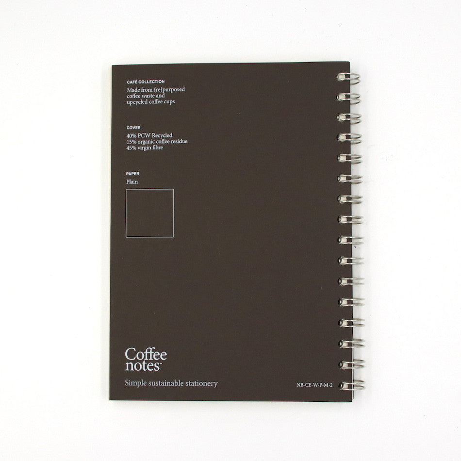 Coffeenotes Grande Wiro Notebook Espresso by Coffeenotes at Cult Pens