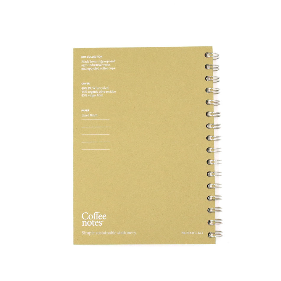 Coffeenotes Grande Wiro Notebook Olive by Coffeenotes at Cult Pens