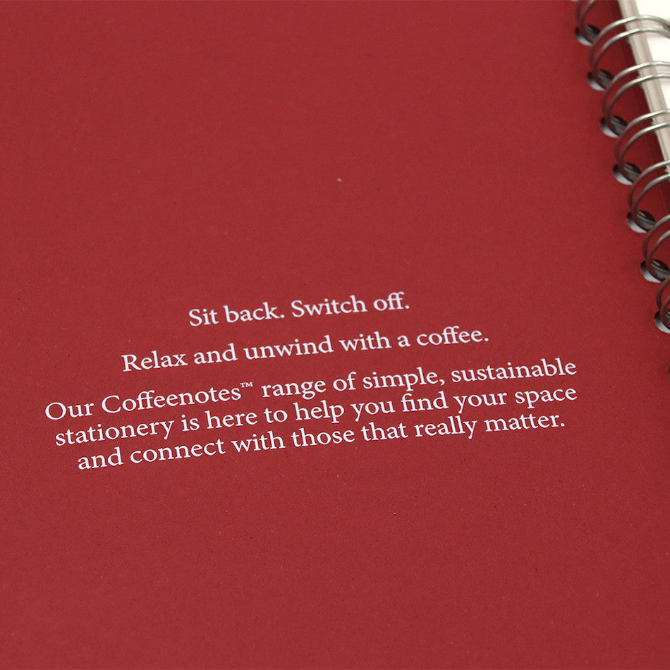Coffeenotes Grande Wiro Notebook Cherry by Coffeenotes at Cult Pens